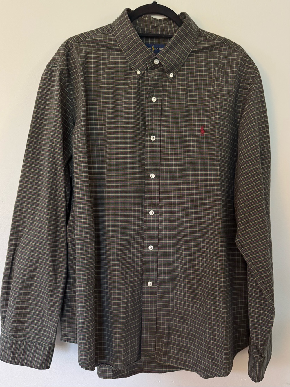 Ralph Lauren Classic Fit Tartan Plaid Long Sleeve Button Down XXL